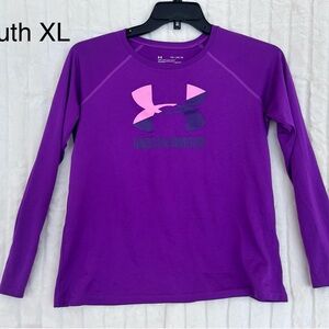 Under Armour Youth Purple Long Sleeve Tee